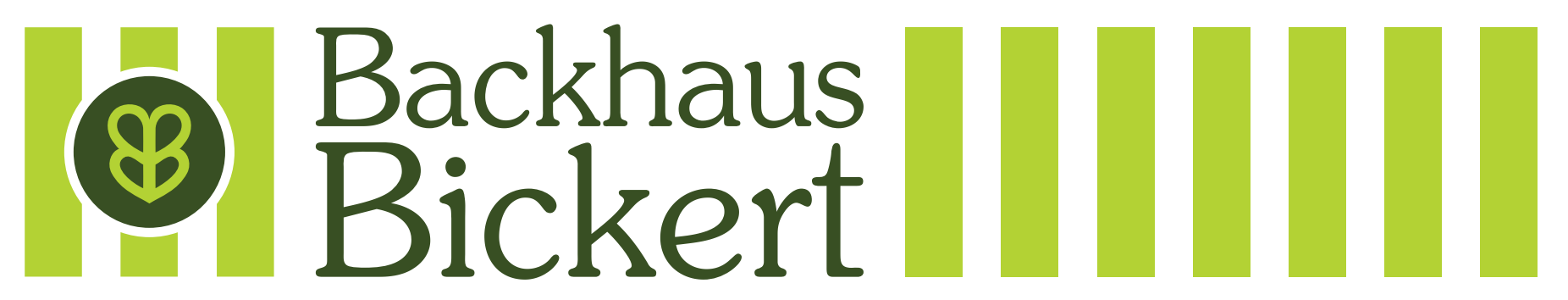 Bickert Logo quer mit Streifen
